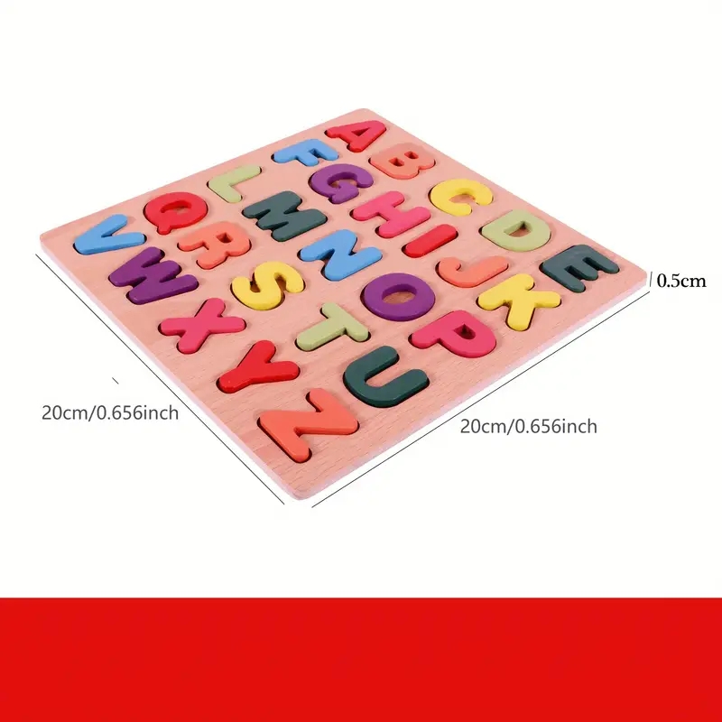 Early Education Scratch Board Alphabet Puzzle Matching Toy, Wooden Educational Toys For Toddlers And Children