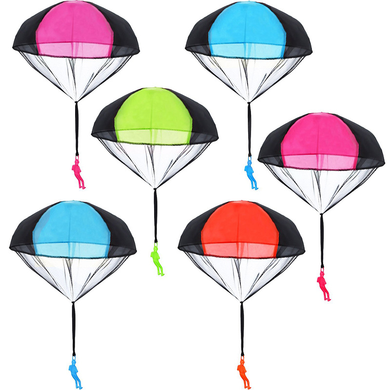 Kids Hand Throwing Parachute Toy for Children's Educational Parachute with Figure Soldier Outdoor Fun Sports Play Game Kids Game
