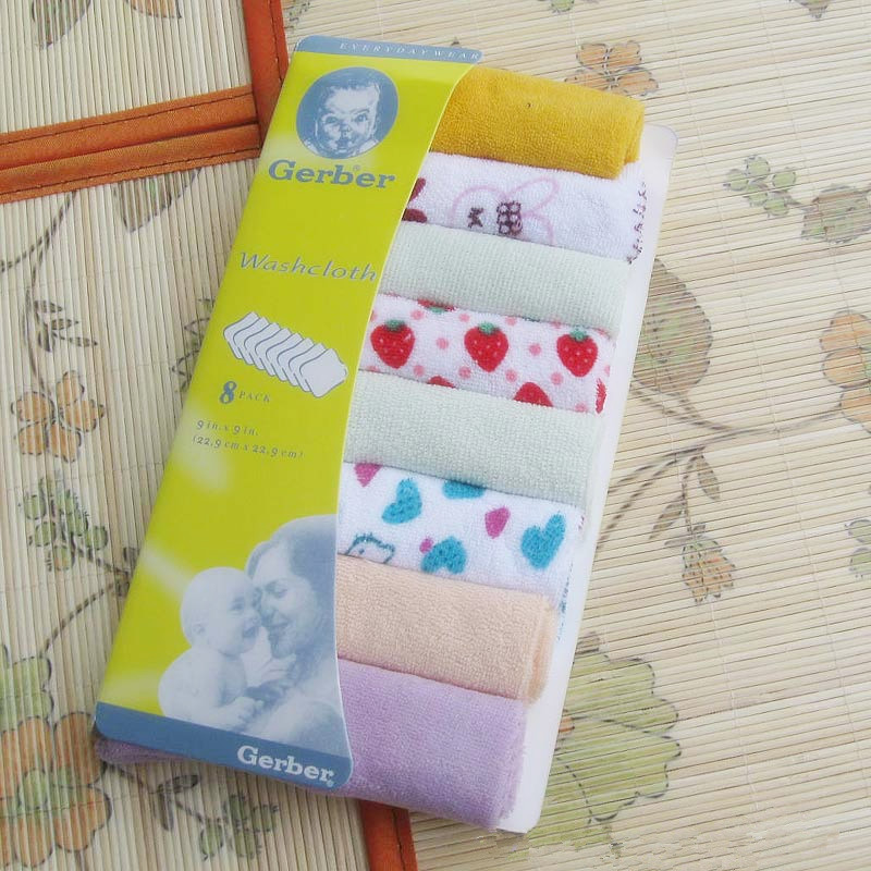 Baby Feeding Towel Baby Towel Wipe Handkerchief Mother and Baby Products 8pcs