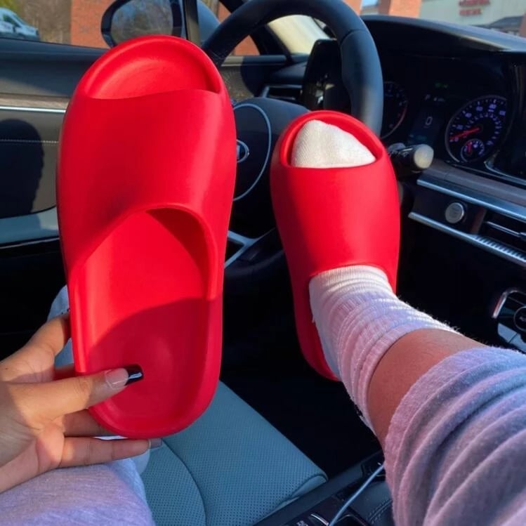 women slides shoes orange Summer new brand Slippers Thick-soled slippers jelly slides women designer slide outdoor