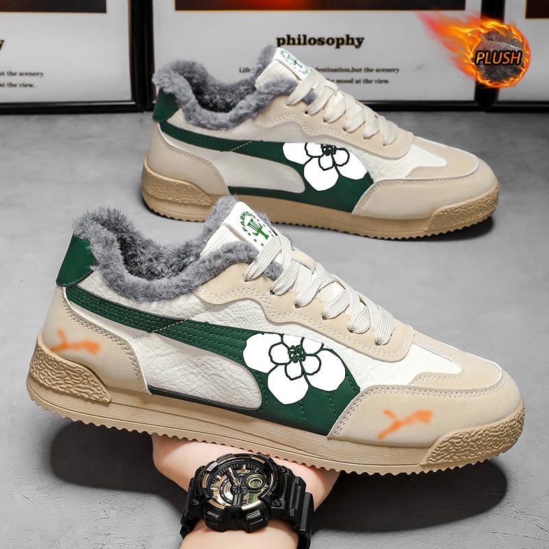 Large Men's Casual Shoes, Breathable and Comfortable in Spring and Autumn, Retro Fashion, Thick and Warm Men's Shoes