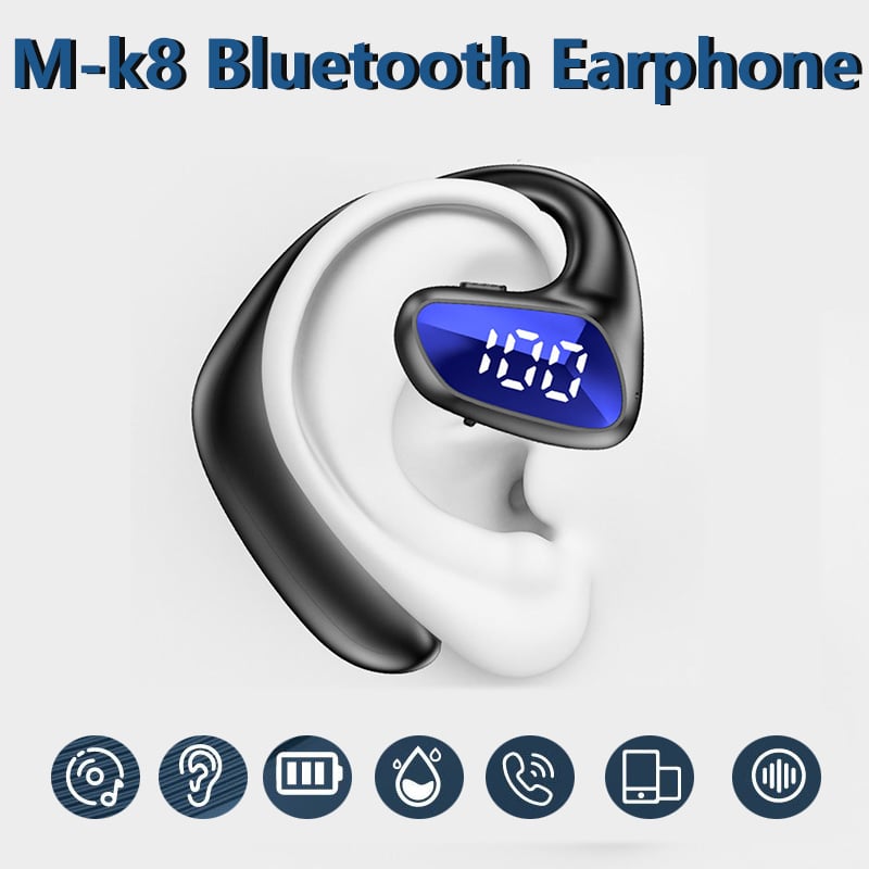 M-k8 Bluetooth-compatible Earphone For ios/Android Hanging Ear Type Unilateral Business Headsets stereo Music Headphone