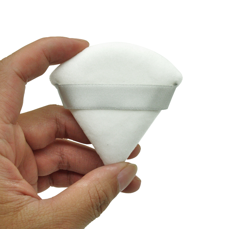 5pcs Triangle Velvet Powder Puff Flours Mini Face Makeup Sponge Cosmetics Soft Cotton Face Powder Puff Washable Lightweight