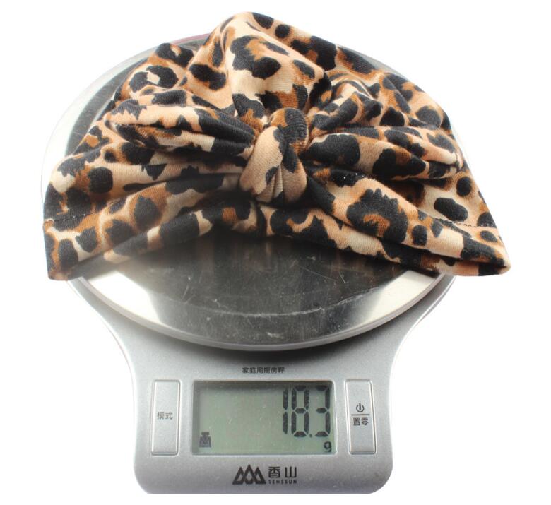 Infants and babies elastic loose rabbit ear caps leopard print children's head hood