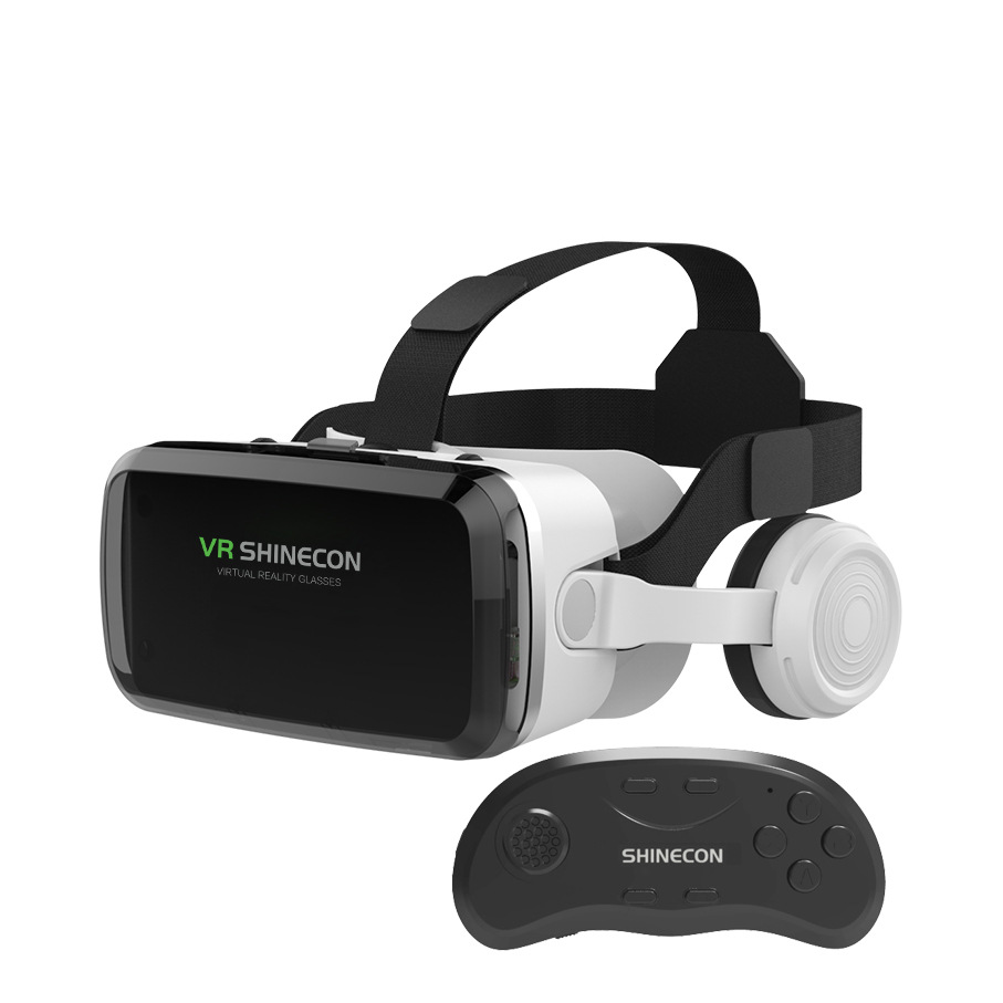 Vr glasses with bluetooth headset 3d virtual reality game helmet vr glasses wireless support for mobile phones under 7 inches