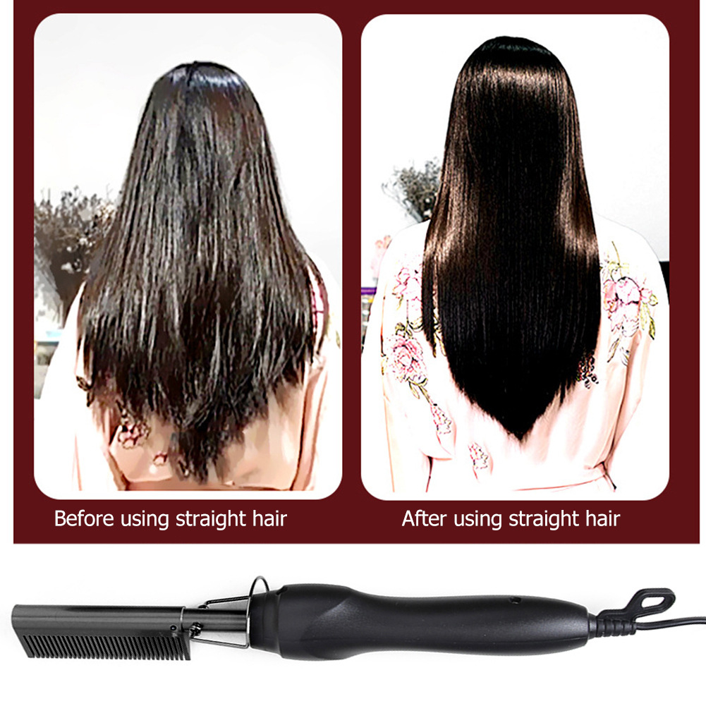 Electric Straight Hair Curling Comb Wet and Dry Dual-Use Copper Comb Wave Comb Household Curly Hair Straight Hair Comb Heating