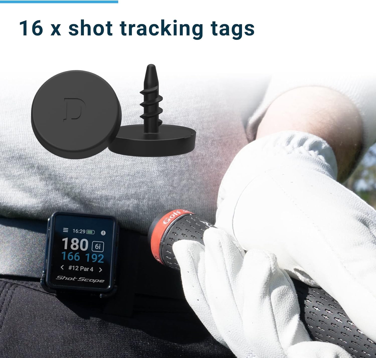 Shot Scope H4 GPS Handheld with Shot Tracking - F/M/B Green and Hazard Distances - 36,000+ pre-Loaded Courses - 100+ Statistics Including Strokes Gain