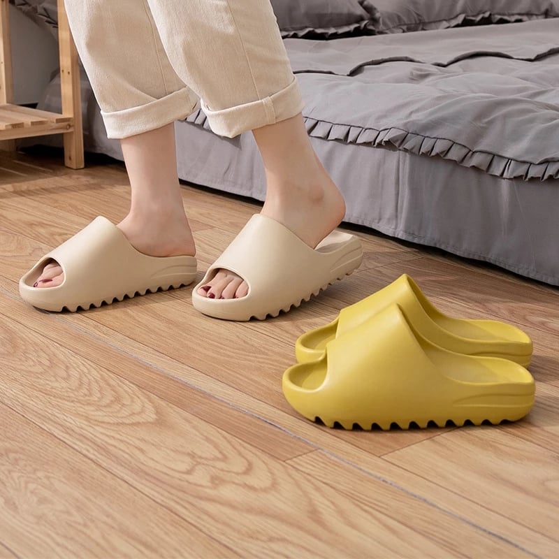 Women Couple Thicken Summer Slippers Home Solid Color Indoor Bathing Shoes