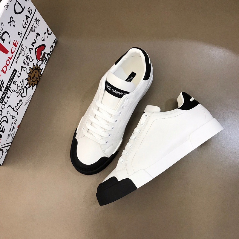 Dolce & Gabbana Casual Shoes Flat White Shoes Couple Shoes Twill Canvas Shoes Non-slip Walking Shoes Soft Sole Daddy Shoes 38-44