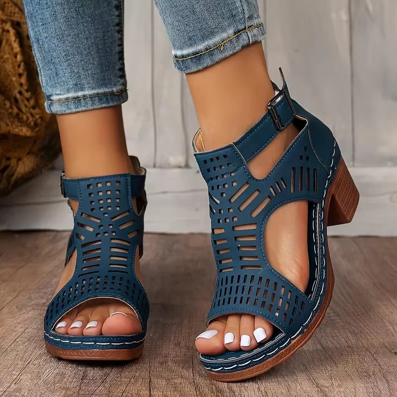 New Women High Heel Sandals New Retro Gladiator Ladies Casual Rome Summer Woman Shoes Elegant Sandals Women Platform Sandals
