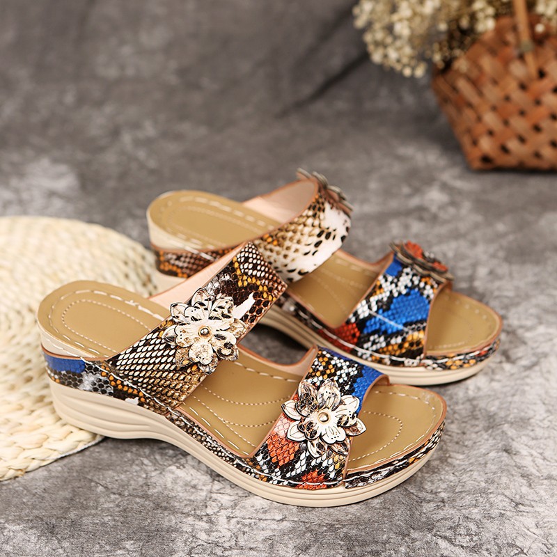 Bohemian Style Flat Sandals for Women Summer 2023 Clip Toe Gladiator Sandals Woman Plus Size Soft Bottom Beach Shoes Flip Flops