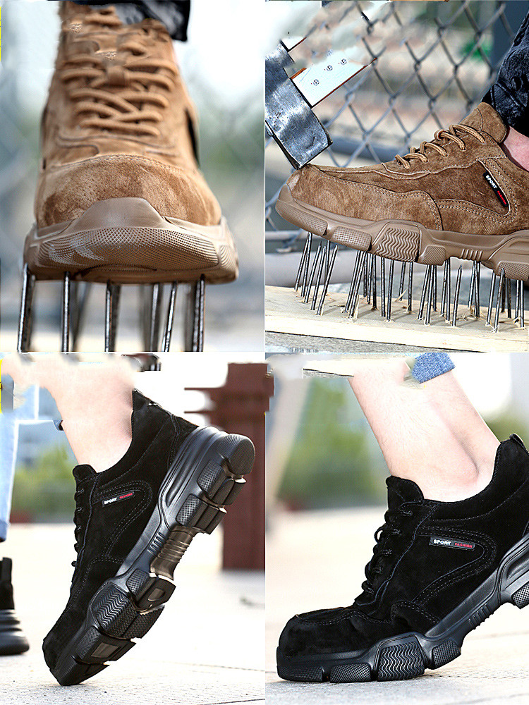 Work Safety Shoes Lightweight Steel Toe Skidding Men Work Shoes Anti-puncture Destroyable Women Sneakers Men