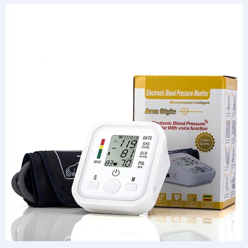 Automatic Digital Cuff Blood Pressure Monitor Tansiyon Aleti Arm Sphygmomanometer Heart Rate Meter Tonometer Meter Tensiometro