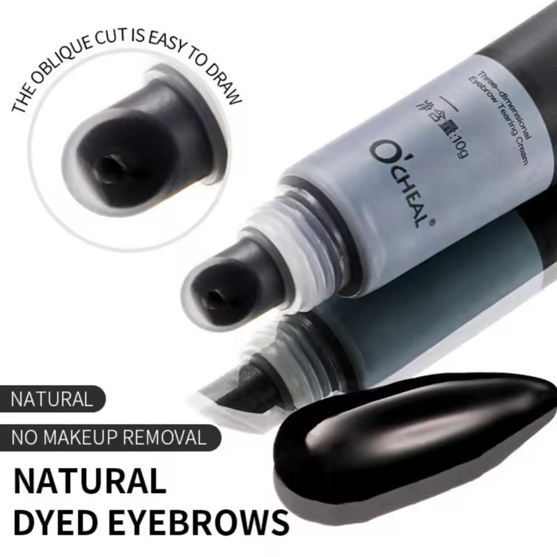Eyebrow Tattoo Cream, 4 Colors, DIY, 15 Minute Profession, Easy and Quick Eyebrow Dye Gel, Semi-Permanent Eyebrow Dye, Makeup