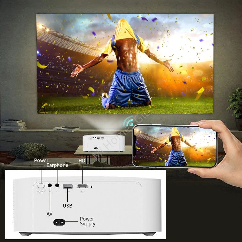 Projector 4K Global Version Wanbo X1 Mini Projector Mini LED Portable Projector 1280*720P Keystone Correction For Home Office