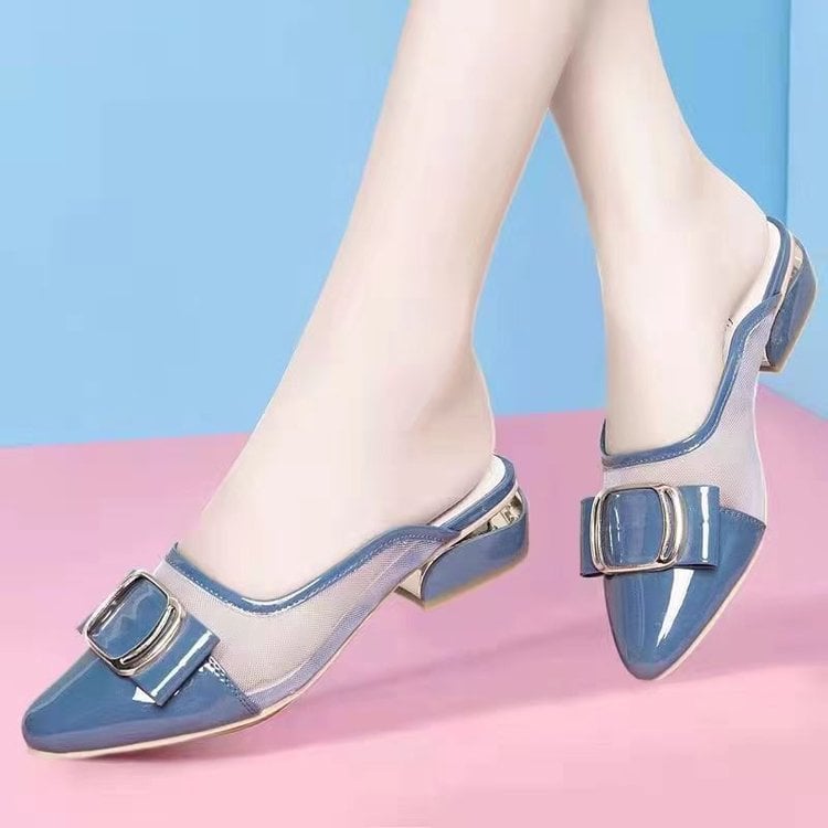 women fashion sweet light weight spring & summer hollow out square heel shoes lady classic office work shoes