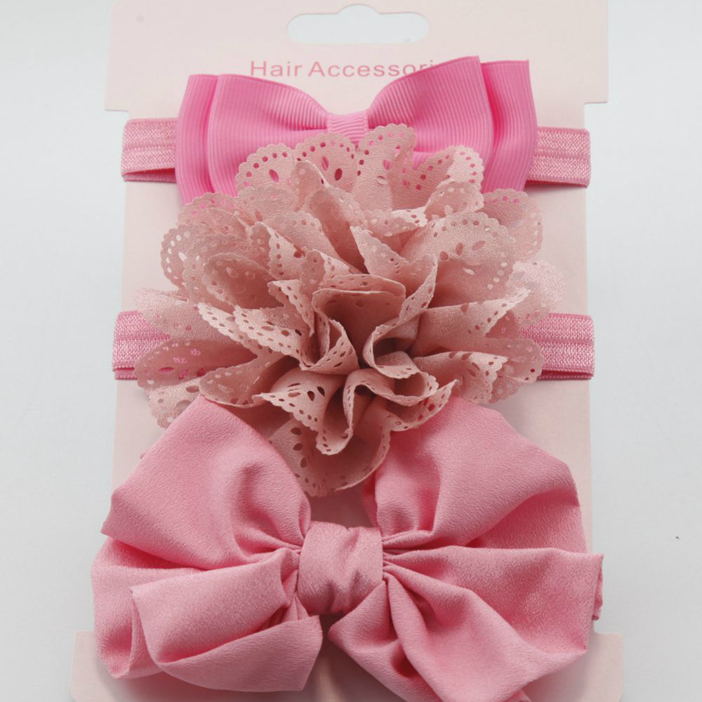 3Pcs Baby Elastic Flower Headband Rubber