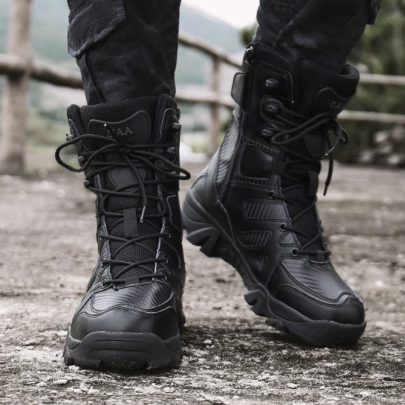 Men's Boots High Top Men's Sneakers Plus Size Platform Boots Luxury Work Safety Shoes Men's Hiking Boots