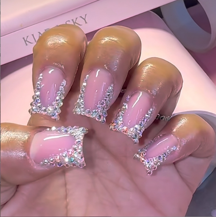 24Pcs/Box Fake nails Detachable False Nails Wear Medium Long Coffin Nails Full Cover Nail Tips Press On Nails