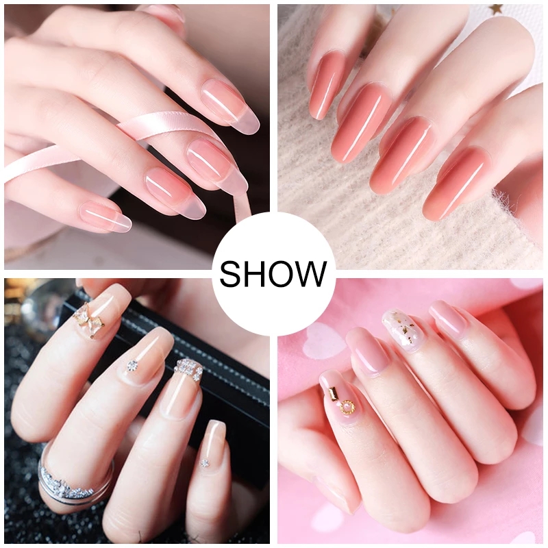 Mobray Poly Nail Gel Set All For Quick Extension Nail Manicure Set Gel Cuticle Pusher Finger Extend Mold Nail Tool Kit