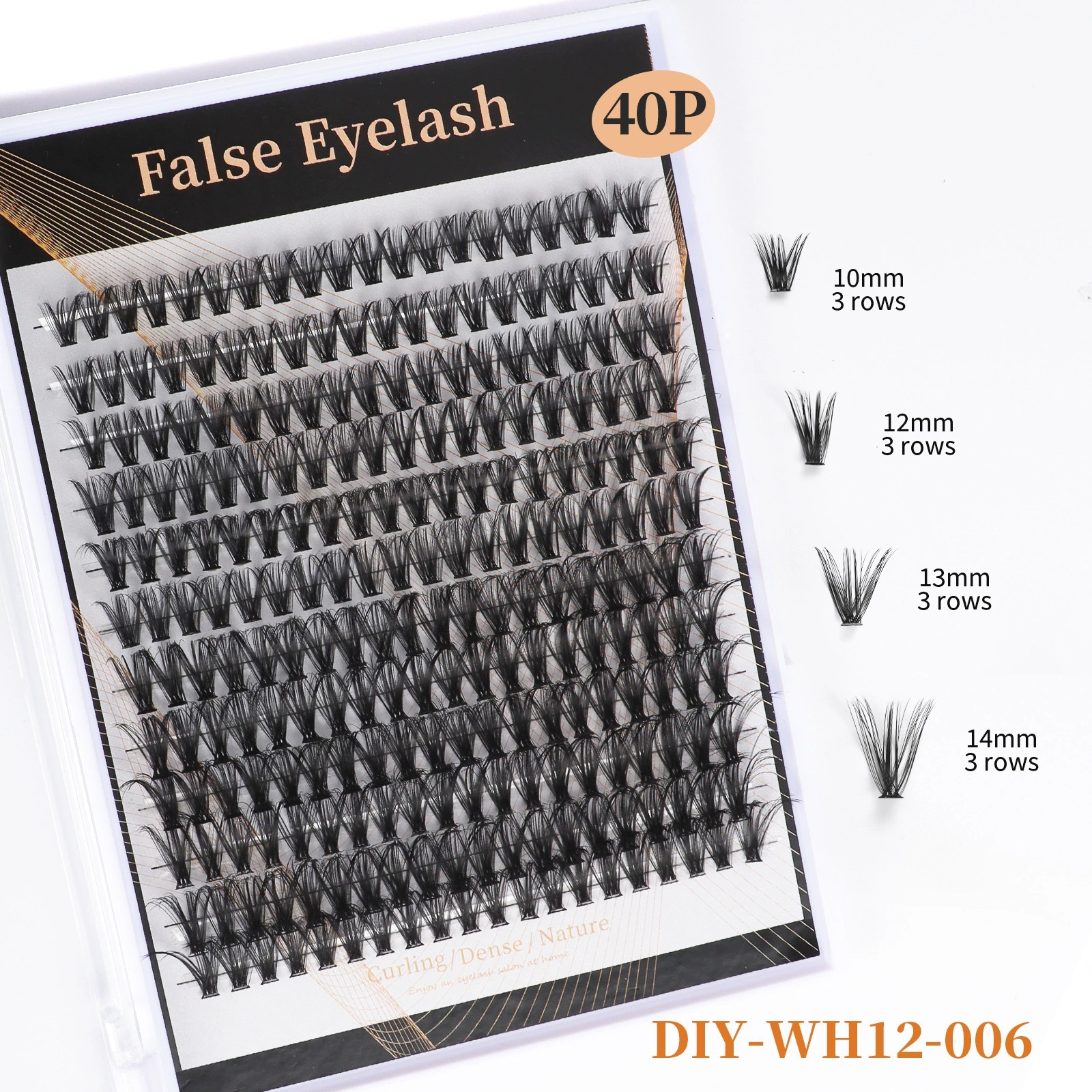 240Pcs Cluster Lashes Extensions 30P/40P False Eyelashes Kit for Volume 3D Fluffy Natural Reusable DIY Individual Eyelashes