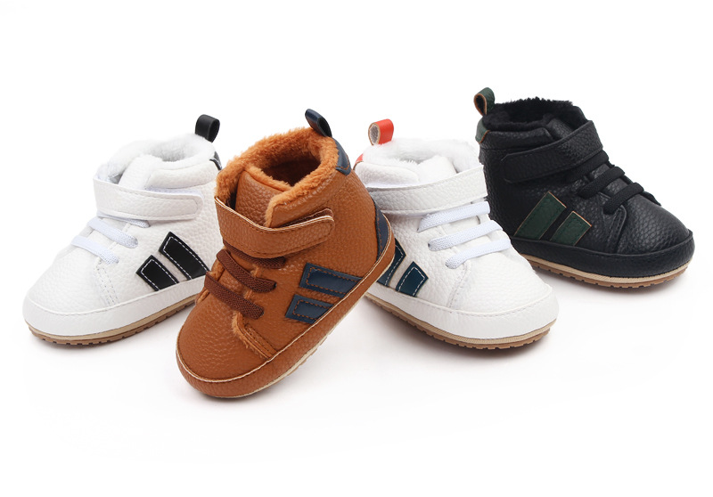Toddler Warm Rubber bottom anti slip Boots Soft Sole, Adorable Baby Girls Boys Winter Boots, Color blocking 0-18 months