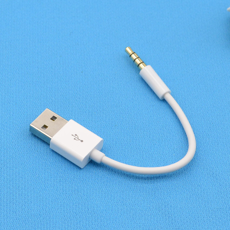 USB to 3.5mm Transfer Audio Adapter Cable 3.5mm Jack to USB 2.0 Data Sync Charger Cable cord for Apple iPod Shuffle 3rd 4th 5th