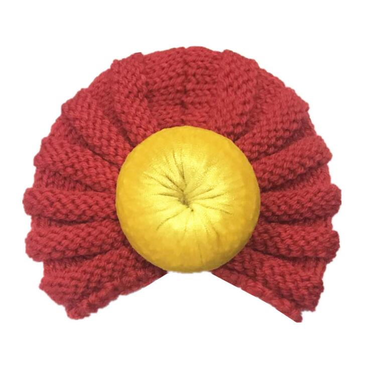 New Baby Boy Girl Knitted Turban Baby's Pure Donut Hair Cap Autumn Winter Warm Headwear Children's Hair Accessories