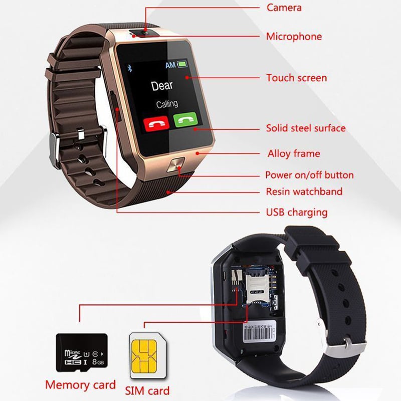 DZ09 Smart Watch Relogio Android smartwatch phone fitness tracker reloj Smart Watches subwoofer women men dz 09
