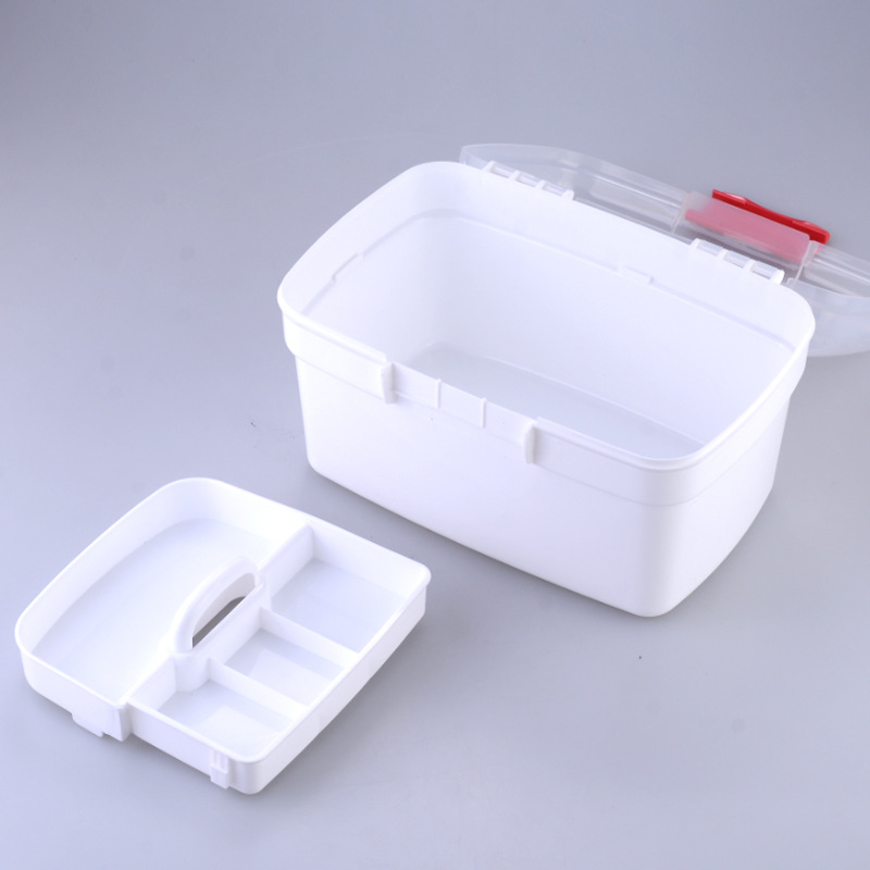 Small portable medicine box plastic storage box transparent first aid kit home medical box multifunctional household storage bag