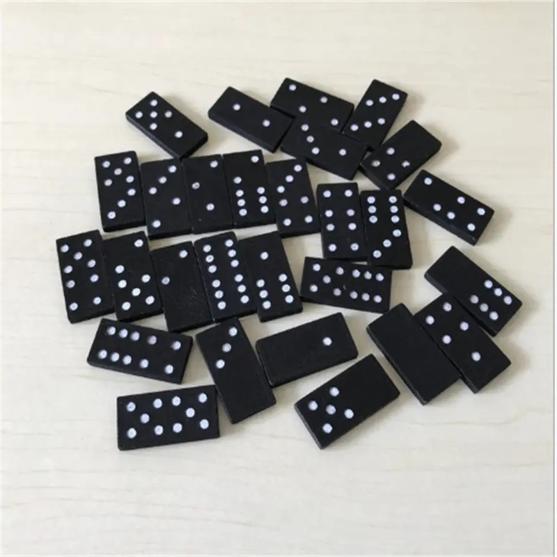 28pcs Black Dominoes, With Wooden Box, Wooden Board Game Teaching Aids ,gaming gift