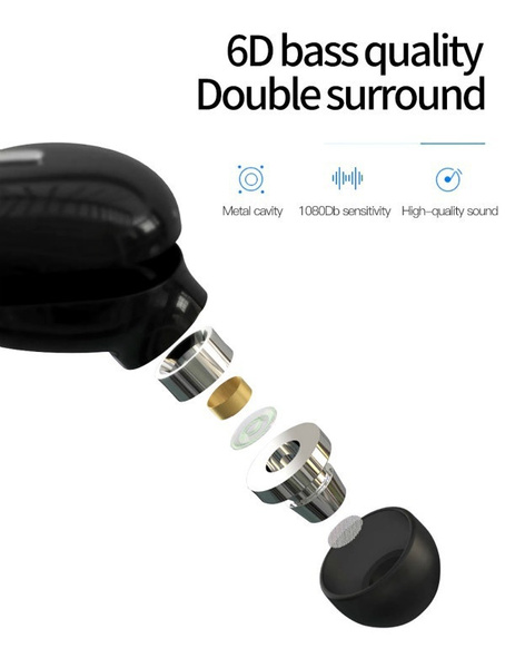 Mini X9 In-Ear Bluetooth 5.0 Earphone HiFi Wireless Headset With Mic Sports Earbuds Handsfree Stereo Sound Earphones