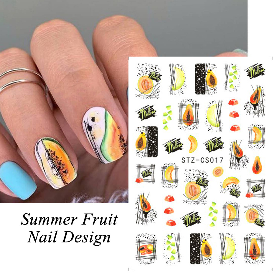 Fashion Nail Sticker Geometric Abstract Line Nails Inspired Decals Art 3D Adhesive Sliders Manicure Accessory