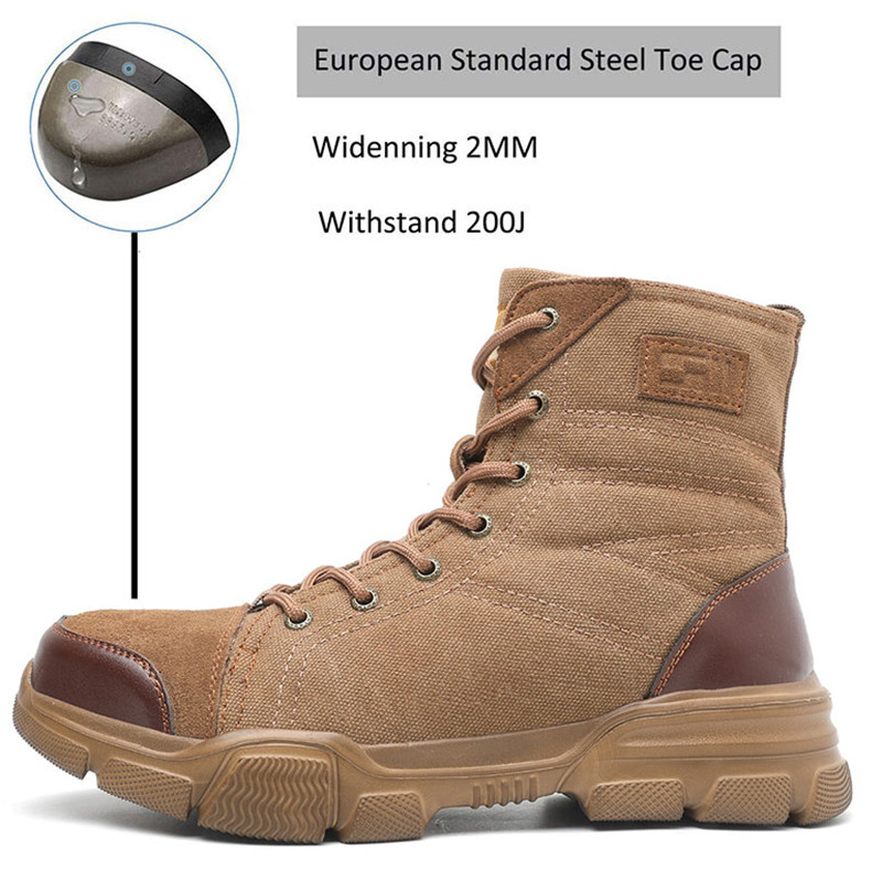 Safety shoes Anti-smashing and anti-piercing safety shoes Steel toe cap Wear-resistant high-top work protective shoes