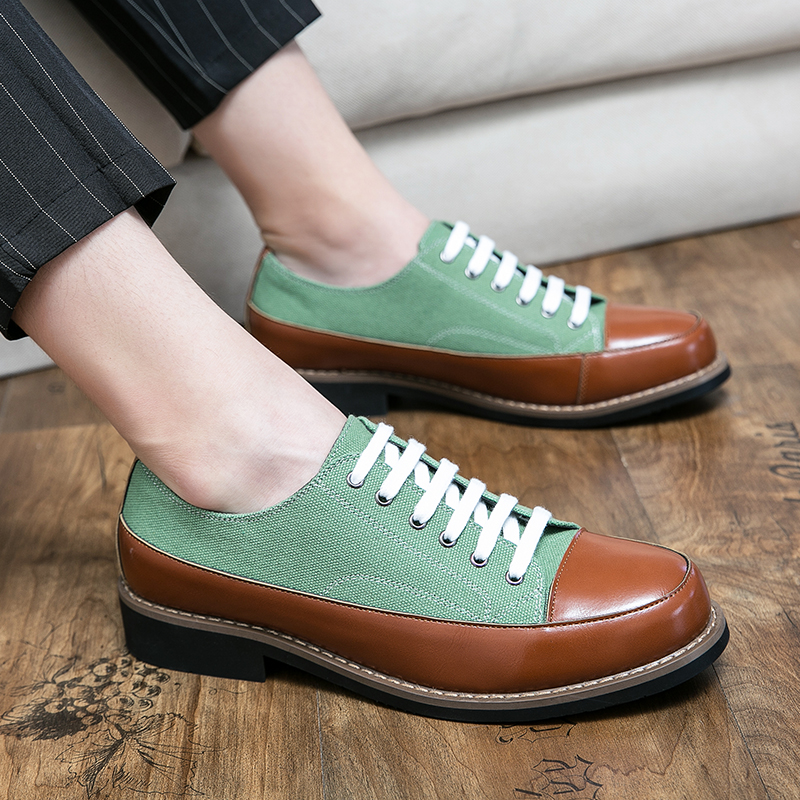 Leather Shoes Men Casual Lace Up Loafers Low Heel Platform Shoes Leather Premium Casual Luxury Brand Oxford Shoes
