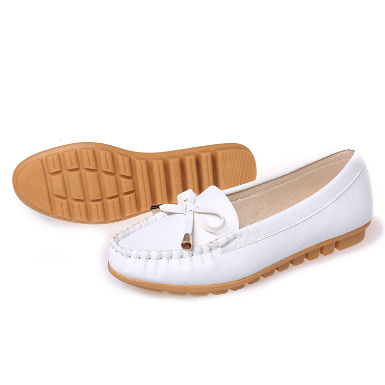 Women Ballet Shoes Flats Cut Out Leather Breathbale Moccains Women Boat Shoes Ballerina Ladies Shoes