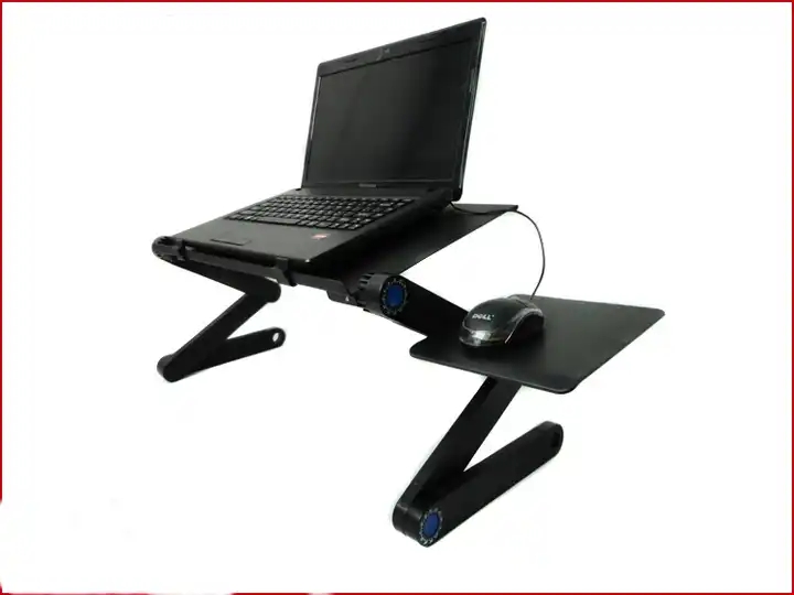 Adjustable Laptop Desk Stand Portable Aluminum Ergonomic Lapdesk For TV Bed Sofa PC Notebook Table Desk Stand With Mouse Pad