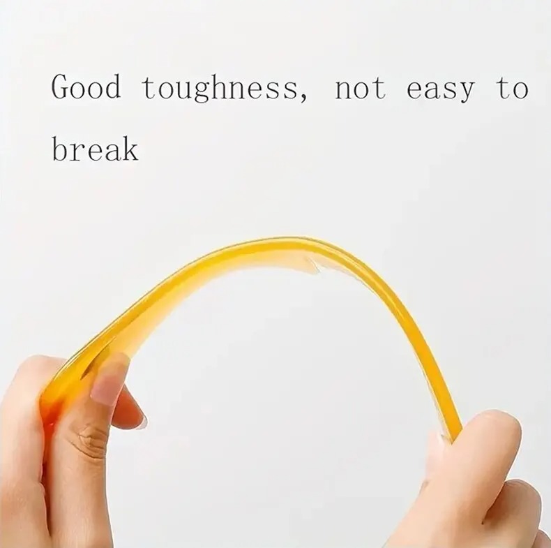 A Pack Of 10 Ox Tendon Combs Set In Yellow Anti-Static Thickened And Durable Ox Tendon Color