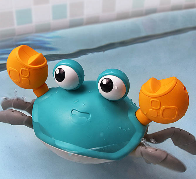 Baby bathroom toys land and water rope crabs children drag learn to walk swimming crabs beach boys and