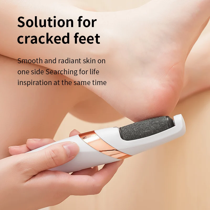 USB charging electric foot grinder with dual grinding heads and two speed adjustment options