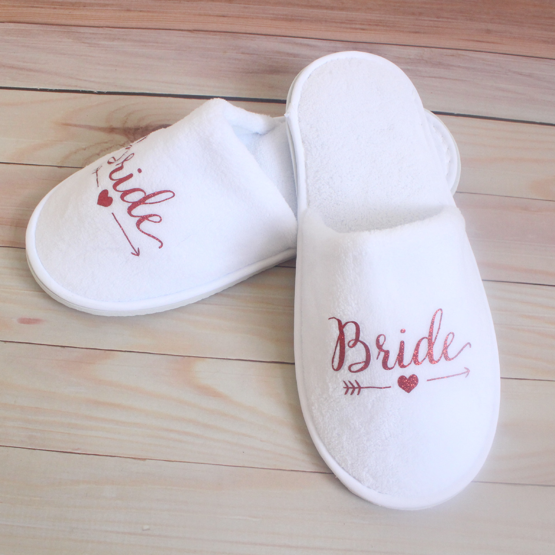New Bridal Slippers Women Hotel Shoes Wedding Slippers Bridesmaid Slippers for Wedding Party Favors Gifts Soft Home Shoes