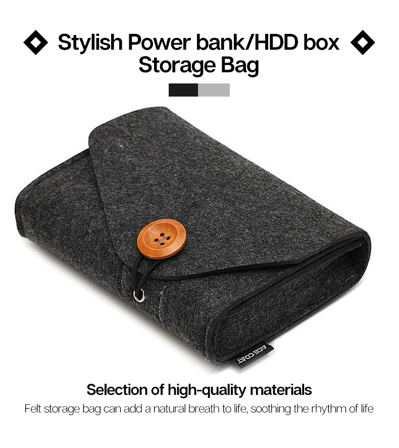 Portable 2.5'HDD Case Storage Bag For Macbook Charger Mouse Mobile Power Bank Earphone Digital Accessories Protect Bag