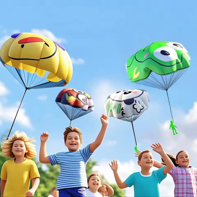 1PC Yellow Duck Children Parachute Outdoor Sports Hand Throwing Parachute Toy Park Small Game Prop Park Toy Sports