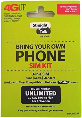 Straight Talk SIM card for Verizon Network Compatigle with any Veriozon Phone