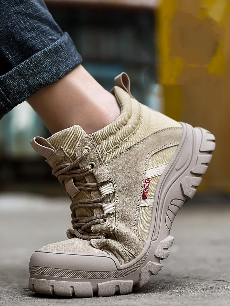 Work Safety Boots Steel Toe Protective Safety Boots Men Women Work Sneakers Kevlar Head Wrap Cool Indestructible
