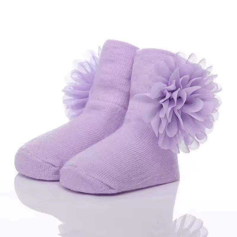 New Fashion Flowers Lace Baby Socks Newborn Cotton Baby Girls Sock Cute Toddler Girl Socks Princess Socks One Size Hot Selling L