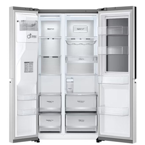 LG 668L INSTAVIEW SIDE BY SIDE FRIDGE SILVER