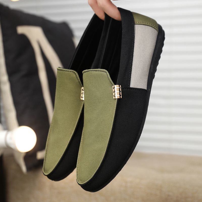 Spring/Autumn New Arrivals Fashionable Men's Shoes Large Colour Block Patchwork Loafers Versatile Stylish Shoes