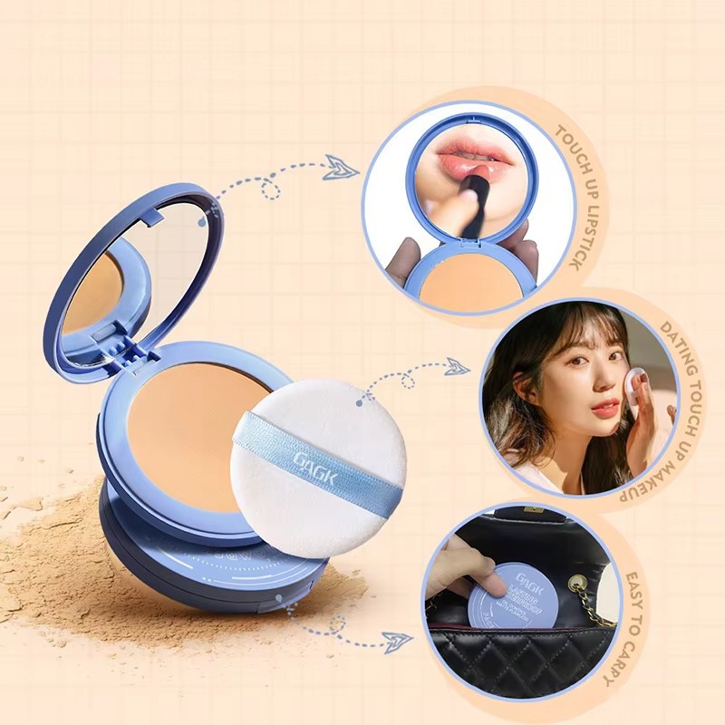 Face Setting Powder Long Lasting Oil-Control Matte Waterproof Smooth Face Finishing Pressed Powder Concealer Loose Powder Make