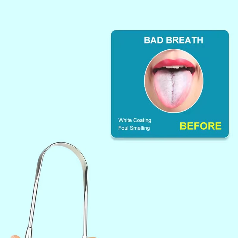 Stainless Steel Tongue Scraper, Oral Cleaner, Oral Breath Cleaning Tool, Oral Care, Portable, Healthy, Durable, Improves Hygiene